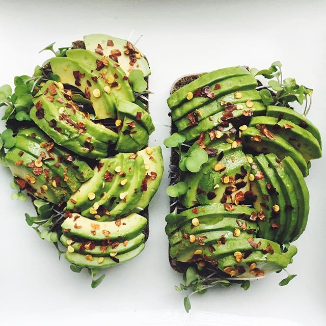 Avocado Toast With Kale Microgreens